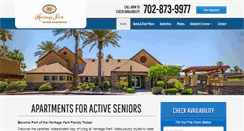 Desktop Screenshot of heritageparkseniorapts.com